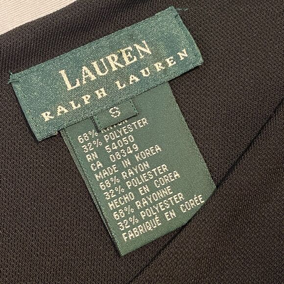 ~ Lauren Ralph Lauren S 1-Shoulder Maxi Dress Black A-line Fit&Flare Long Sleeve - Picture 3 of 15